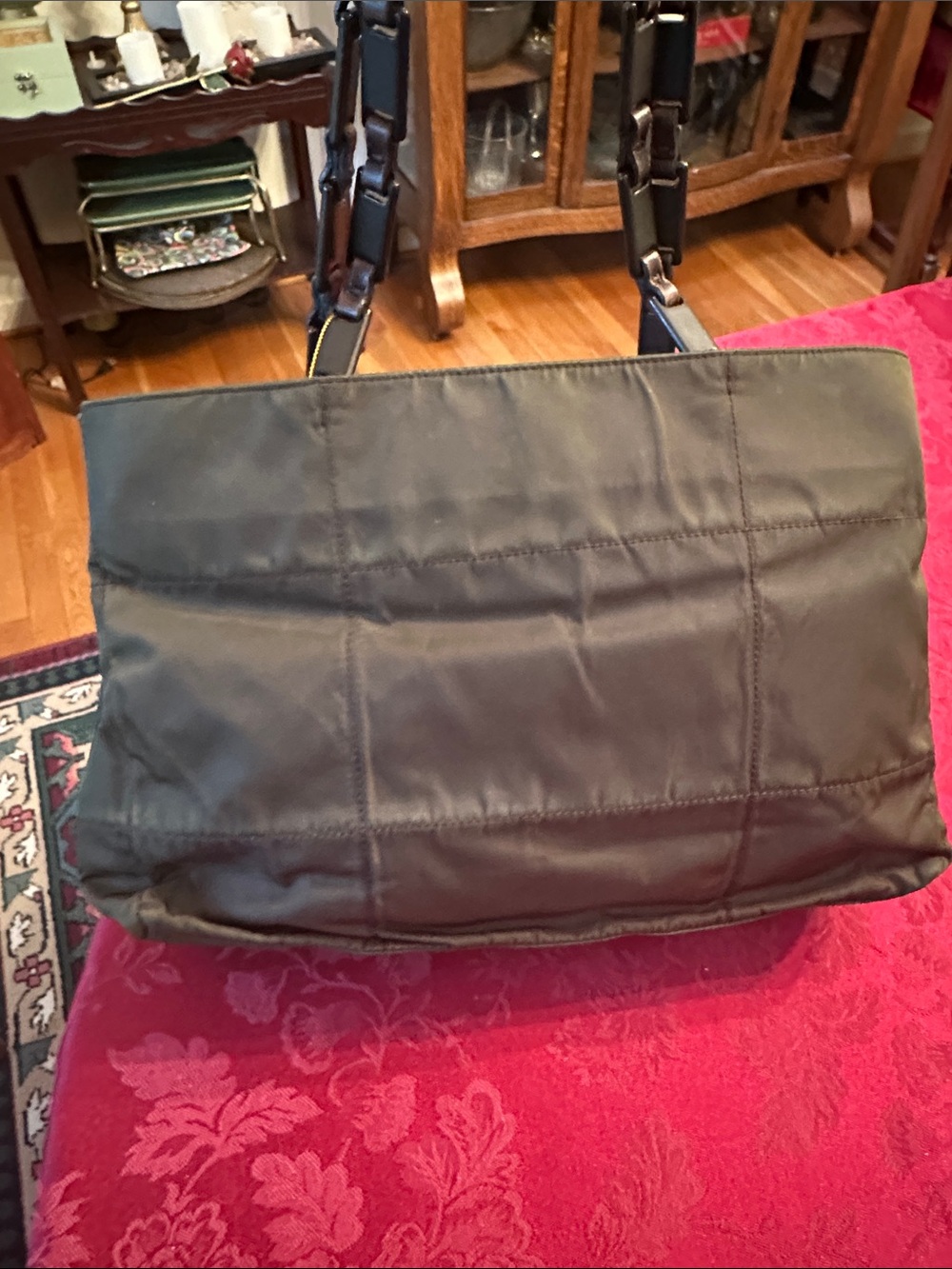 Prada Army Green Nylon Shoulder Bag - Picture 3 of 7